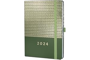 (A5 HORIZONTAL) Boxclever Press Everyday 2024 dziennik A5 Tydzień do przeglądania działa od stycznia do grudnia 24. Luksusowy dziennik 2024 i notatnik w jednym! Oszałamiający dziennik A5 2024 tydzień