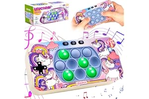 Vibbang Juego de Pop-it Electrónico, Push Burbujas Juego Consola, Pop Push it Mando Consola, Pop it Sensory Fidget Juguete, Juegos Interactivos Puzzle Pop, Regalos de para Niños y Adultos (A)