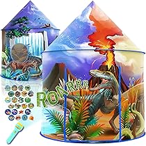 dinosaurier camping zelt Dinosaur Discovery Kinderspielzelt Dinosaurierzelt, Pop-up-Zelt für Kinder, Dinosaurierspielzeug für Kinder, Geschenk für Mädchen und Jungen, Outdoor- und Indoor-Zelte für Kinder Spielzeug Color:Flint YMM_2023_GR86 Wie ich mein Fahrrad