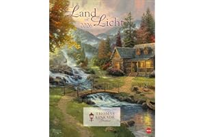 Thomas Kinkade: Land im Licht Kalender 2026: Kunstvoller Wandkalender mit idyllischen Gemälden und Bildzitaten. Einzigartiger Kunst-Kalender. 34 x 44 cm. Hochformat.