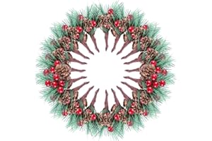 KZQXXT Künstlichen Tannenzweigen mit Beeren, 20 Stück Rote Beeren Deko Weihnachten, Kunstpflanze Weihnachten, für Weihnachtsdeko, Zweige Deko Weihnachten, Adventskranz Deko