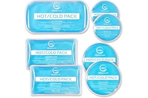 ALLSETT HEALTH Reusable Hot and Cold Gel Ice Packs for Injuries - Gel Cold Packs for Injuries - Multiple Shapes and Sizes 7 Variety Pack