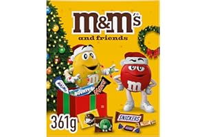 ‎M&M'S M&M'S & Friends Adventskalender mit M&M'S, Bounty, Mars, Milky Way, Snickers und Twix I 361 g Süßigkeiten zum Verschenken und für Weihnachten