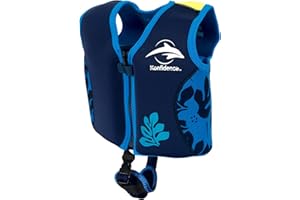 Konfidence Swim Jacket - Premium Swim Vest with Removeable Safety Strap for Kids| Adjustable Buoyancy | UKCA & CE Compliant | Swim School Approved