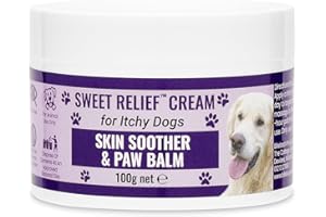 BITEBACK PRODUCTS Sweet Relief® - Soothing Itchy Dog Skin Cream & Dog Paw Balm 100g - Ultimate Antiseptic Cream for Dogs, Perfect for Itchy Dog Skin, Essential in Dog First Aid Kit, Benzyl Benzoate, Dry Skin Care