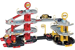 GRANDI GIOCHI Faro 809 – City Garage domek 2 w 1 z 3, 4 poziomami i 2 samochodami