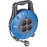 as - Schwabe Kunststoff Kabelbox 230 V Kabel-Trommel mit Schuko Stecker & 10 m Kunststoffmantelleitung inkl…