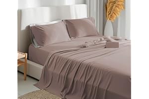 CLARA HOME MILANO Clara Home Set Lenzuola in Puro Cotone Tinta Unita, Made in Italy, Completo con Federe per guanciali (Tortora, Matrimoniale 2 Piazze)