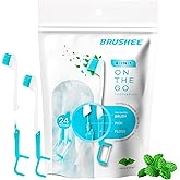 Brushee - Ağız bakımının gelişimi | 3'&uuml; 1 arada alet (&ouml;nceden yapıştırılmış mini fır&ccedil;a + diş ipi + pena) | ayrı ayrı sarılmış