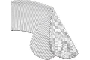 ‎SUGARAPPLE Sugarapple Stillkissen Bezüge, Stillkissenbezug 170 cm für alle Stillkissen 170 cm | Bezug Stillkissen klein 100% Baumwolle Öko Tex Standard | Mit Liebe in Deutschland genäht | Streifen grau