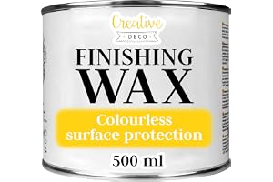 Creative Deco 500 ml Vax för Möbler | Trä och Golv | Transparent | Perfekt för Oavslutade