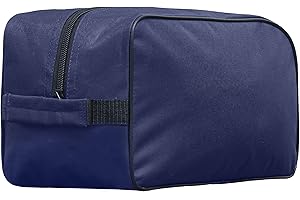 NORTH SKIN Sports Shoe Bag Water Resistant Gym Football Rugby Cricket Golf Boot Bag Travel Storage Dust Proof Portable Plain Kit Fitness Organiser with Inner Pocket (Navy)