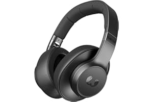 Fresh 'n Rebel Clam 2 ANC, Casque Bluetooth sans Fil à réduction Active du Bruit, 60 Heures d'autonomie, avec Microphone, Pliable, Charge Rapide, Port d'entrée Audio, Cuir végétalien (Storm Grey)