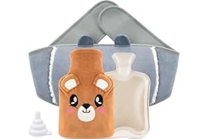 ilauke 1L termofor z miękkim pokrowcem, 3 w 1 termofor z poszewką worek na szyję i ramiona, plecy, nogi, ogrzewanie talii, najlepszy prezent dla rodziny i przyjaciół