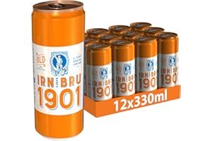 IRN-BRU 1901, 12 Pack A Very Special Vintage Recipe, No Caffeine, Full Sugar, Taste The First Ever IRN-BRU Recipe - 12 x 330ml Cans