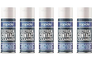 HITLINEUK 5 X ELECTRICAL CONTACT CLEANER CLEANING SPRAY AMP GUITAR Hi-Fi SWITCH CIRCUIT DUAL LUBE (200ML)