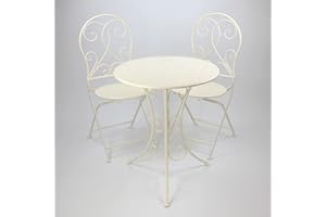 FRANK FLECHTWAREN Bistro-Set White Romance (3-teilig)