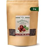 Biojoy BIO Dried Cranberries with Apple Concentrate, 1 kg | Whole, Sulphite Free, No Added Sugars, From Canada
