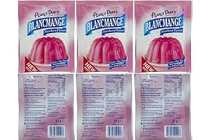 BLUE NILE FOODS Blancmange Strawberry Flavor, 35g – Bundle of 6 | Creamy, Velvety Dessert Mix | Quick & Easy to Prepare | Ideal for Family Desserts