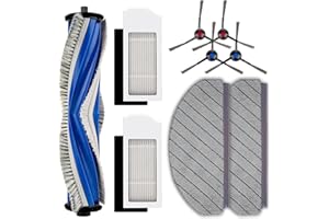 COWINORY (9 pezzi) N20 Plus Parti di ricambio compatibili con ECOVACS DEEBOT N20 plus/ N20 Pro Plus Robot Aspirapolvere, Kit di accessori, 1 spazzola a rullo, 4 spazzole laterali, 2 filtri HEPA, 2 tamponi Mop