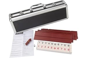 SMILEJOY Rummy Large Numbers Edition,Original Rummy Tile Game,Rummy Cube Game with Aluminum case, Rummy game Board Game Rummy Tiles in Aluminum Box 106 Tiles