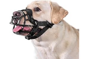 OneTigris Bozal, bozal suave para perros de goma resistente, correa ajustable adecuada para bozales de perros medianos y grandes, prevención de ladridos, mordeduras y masticaciones (XL)