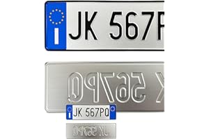 Replica Targa Auto Anteriore Europea - Alluminio Catarifrangente, Personalizzabile - Foto 7