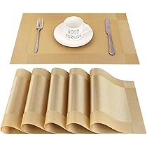 Tovagliette PVC Lavabili - Set 6 Pezzi Con Sottocoppe, Anti Macchia - Foto 8