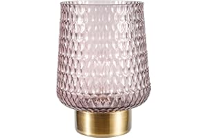 ‎PAULEEN Pauleen 48135 Sparkling Glamour mobile Tischleuchte Glas Tischlampe Timerfunktion 6H Batterie Glaslampe ohne Kabel Grau Glas/Metall