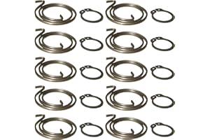NORTHERN DIY 10 Ressorts de Poignée de Portes (2+1/2 tours, 2,0 mm d'épaisseur) et 10 Circlips