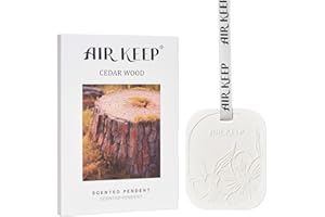 Airkeep Désodorisant Voiture CEDAR WOOD, Parfum Voiture Pour Tiroirs et Armoires, Parfum d'Ambiance, Parfum Pour Voiture, Cadeaux Pour Hommes et Femmes