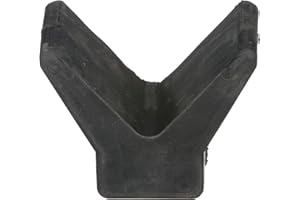 Attwood 11200-1 Boat Trailer Rubber Bow Stop V-Block, Black, 2-Inch by 2-Inch