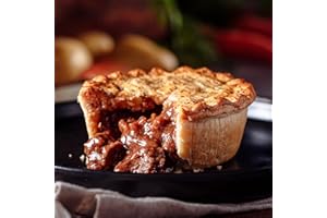 THE LEWIS PIE CO Indulge in 6 Gourmet Steak and Kidney Pies: Succulent Steak and Kidney in a Golden Flaky Crust – Delivered Directly to Your Doorstep