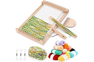 IIRC Webrahmen Kinder, Webrahmen für Kinder ab 4 5 6 7 8 Jahre, Holz Webrahmenset für Anfänger, Schüler