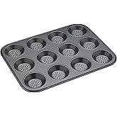 MasterClass Crusty Bake Perforated Mince Pie Baking Tray with PTFE, PFOA and BPA Free Non Stick, Robust 1mm Thick Carbon Stee