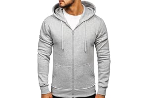 BOLF Herren Kapuzenpullover Sweatjacke Hoodie mit Kordel und Taschen Sweatshirt mit Kapuze Pullover Farbvarianten Kapuzenpulli Hochwertige Baumwollmischung Freizeit Training Gym Fitness 1A1
