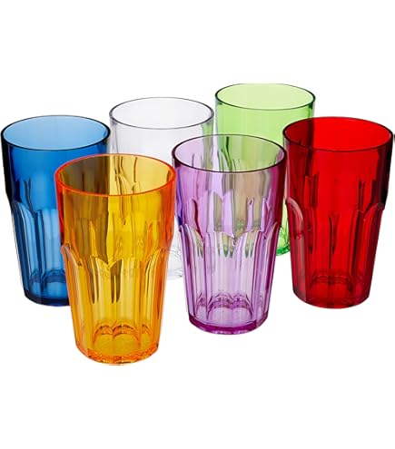 6 Bicchieri Cocktail Mojito Design 35 Cl - Colorati, Riutilizzabili, In Polipropilene, Made In Italy - Foto 6