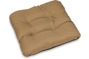 SuperKissen24. Set de 8 Cojines de Asiento - Cojín de Silla 45x45 cm para Interior y Exterior Cómodo e Impermeable para Muebles de Jardin, Terraza, para Suelo - Beige