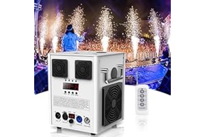 Erreyht Bianco Macchine pirotecniche 530W D-MX Scintilla fredda, effetto scenico, candela magica con telecomando per feste, Halloween, Natale, matrimoni, eventi sportivi