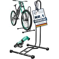 KESSER® Fahrradständer Boden einzeln für Mountainbike, E-Bike, Citybike, Rennrad, MTB | Fahrrad Montageständer | Freistehender Fahrradhalter Ständer Eisen | Reifenbreite bis 65mm