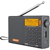 Xhdata D-808 taşınabilir Dijital radyo UKW Stereo/kW/mW/LW SSB RDS Air Band Multi-band-Radio Hoparl&ouml;r ile LCD-G&ouml;sterge alarml