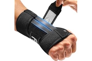 FREETOO Stable Version Wrist Support with 3 Metal Stays, Comfy Carpal Tunnel Wrist Splint with Soft Pad for Daily Use, Breathable Wrist Support Brace Fit Right Hand for Arthritis,RSI,Sprain Recovery