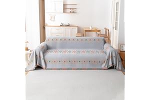 VanderHOME Boho narzuta szenilowa, miękka narzuta, na sofy, nadaje się do prania, koc na łóżko, fotele, do salonu, 180 x 260 cm, szary