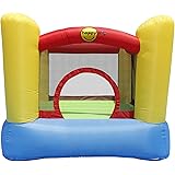 Happy Hop 9003 Bouncy Castle with Safety Enclosure, Air Blower, Ground Anchors, Repair Kit and Carry Bag, Multicolored