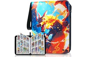 GÉNÉRIQUE classeur carte pokemon 900 pochettes - cahier carte pokemon - livre carte pokémon carnet album à collectionner - classeur ultra pro 50 pochettes - porte cartes portable