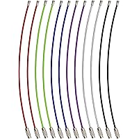 Wisdompro Wire Keychain Cable, Stainless Steel Wire Keyrings, Cable Keyring Loop/Hoop for Luggage Tag, Keys and ID Tag Keeper