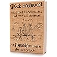 NEWSTAMPS Motivstempel 'Glück Beginnt Da' | Holzstempel Für Kartenbasteln | Made In Germany
