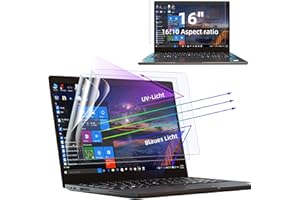 PROTESCREEN 2 Pezzi Pellicola Schermo 16 Pollici 16:10, Filtro Anti Luce Blu per Schermo PC Compatibile con HP/Dell/Acer/Lenovo/Thinkpad/ASUS, Screen Protector Laptop Anti Scratch Protezione Degli Occhi