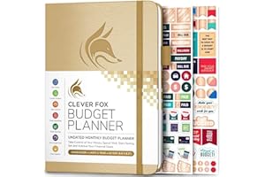 Clever Fox Budget Planner - Expense Tracker Notebook. Monthly Budgeting Organizer, Finance Logbook & Accounts Book, Bill Tracker, A5 (Gold)