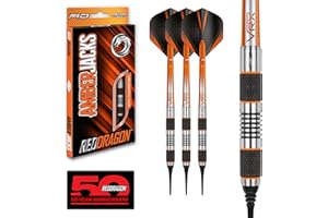 RED DRAGON Amberjack 18g Dardos de Plástico con Plumas, Eje de Dardos, Billetera naipe